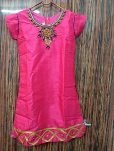 Pink &amp; Blue Kurta Set with Dupatta