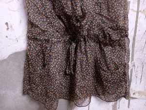 Sheer Floral Ruffle Tunic