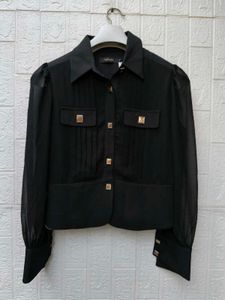 New with tag Korean Premium Chic Black Puff Sleeve