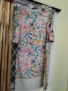 Cotton Kurti In Off White