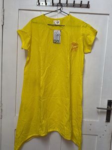Bright Yellow Kurta with Pocket Detail
