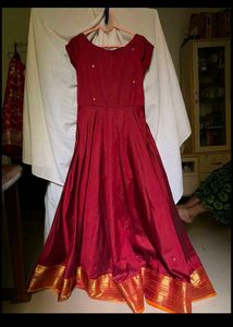 Elegant Red Silk Gown