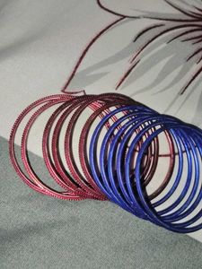 12 pieces of mixed Blue & red Bangle Set