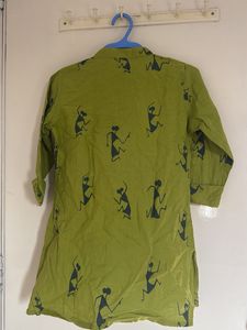 Vibrant Kurta with Tribal Print