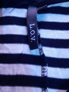 Striped V-Neck Top