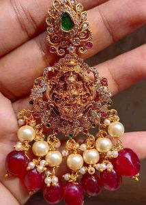 Designer Gold Plated Jhumkas with Pearls &amp; Beads