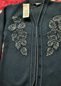 Avassa floral Navy Blue Cardigan 🩶