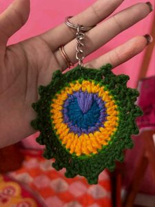 Handmade Peacock Keychain