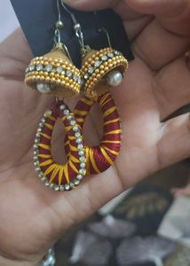 Handmade Silk Thread Earrings combo