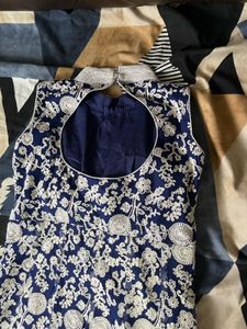 Elegant Navy Embroidered Lehenga Skirt