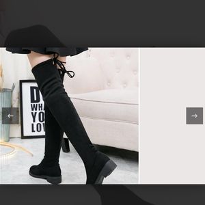 Unused Black Thigh High Boots