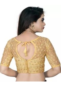 Elegant Gold Embroidered Blouse