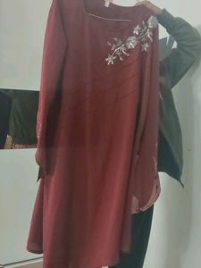 Elegant Maroon Embroidered Tunic