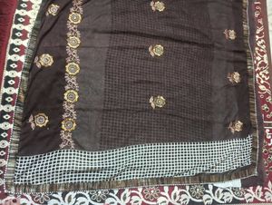 Elegant Brown Saree Blouse