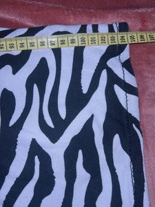 Women's Zebra Print Wide Leg Jeans