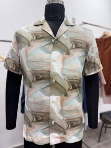 Men's Abstract Print Short Sleeve Shirt