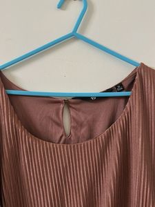 Elegant Pleated Flutter Sleeve Dress
