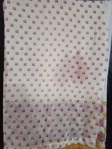 Unstitched Elegant Beige chiffon Saree