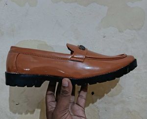 Brown Lug Sole Loafers