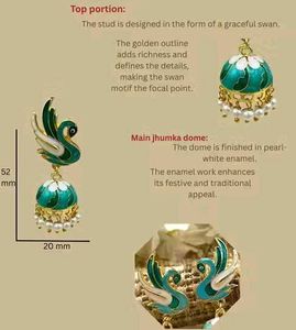 Swan Jhumka Earrings