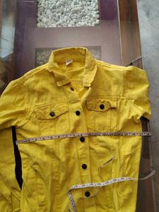 Bright Yellow Denim Jacket