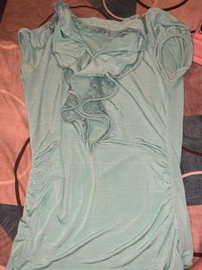 Chic Ruffled Mint Green Top