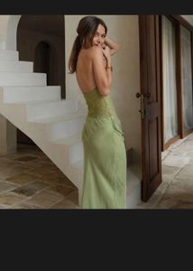 Elegant Halter Neck Lace Detail Maxi Dress