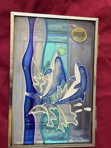 Diwali Gift - glass box Dolphin Themed handcrafted