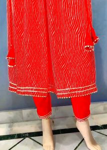 Beautiful Gotta Work Lehriya Kurta Only