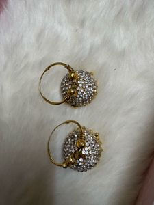 Sparkling Jhumka Hoop Earrings