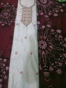 Embroidered salwar n kameez with dupatta material