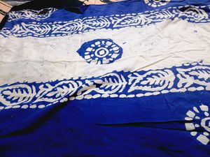 Blue &amp; White Batik Print Nightgown
