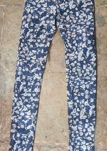 H & M Floral Skinny Jeans