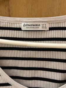 Striped Long Sleeve Crop Top