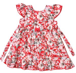 Charming Red Floral Dress