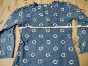 Blue Printed Kurta