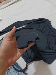 Black Backless Top