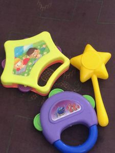 Baby Rattle & Tambourine Set
