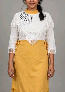 Vintage Yellow & White Dress