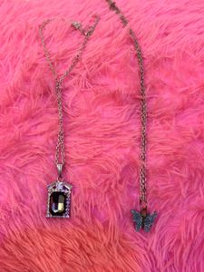 Necklace Set - Butterfly & Gem