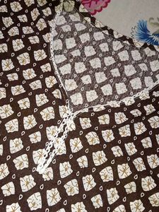 Stylish Printed Brown Short Kurta