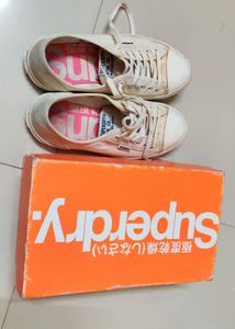 Superdry Cream Canvas Sneakers