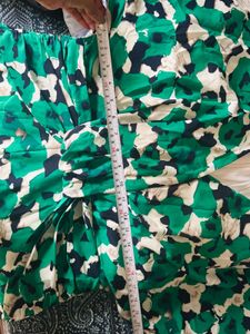 Stylish Green Floral Print Dress