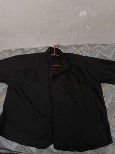 Chic Black Oversized Button-Down Shirt