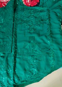Emerald Green Embroidered Kurta