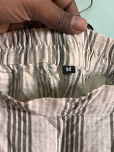 Striped Linen Blend Pants