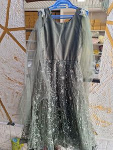 BEAUTIFUL DARK GREEN COLOR GOWN