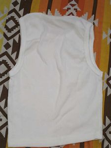 🤍 White Ribbed Sleeveless Tank Top