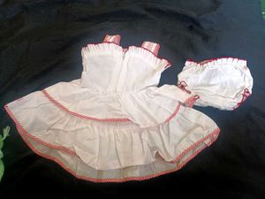 Pure cotton baby pretty frock set