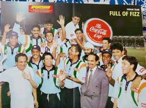 1998 Vintage Indian Cricket Team poster